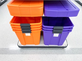 brightroom large halloween storage totes on a target shelf