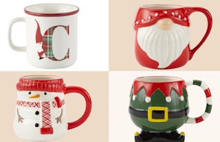 collage of christmas mugs
