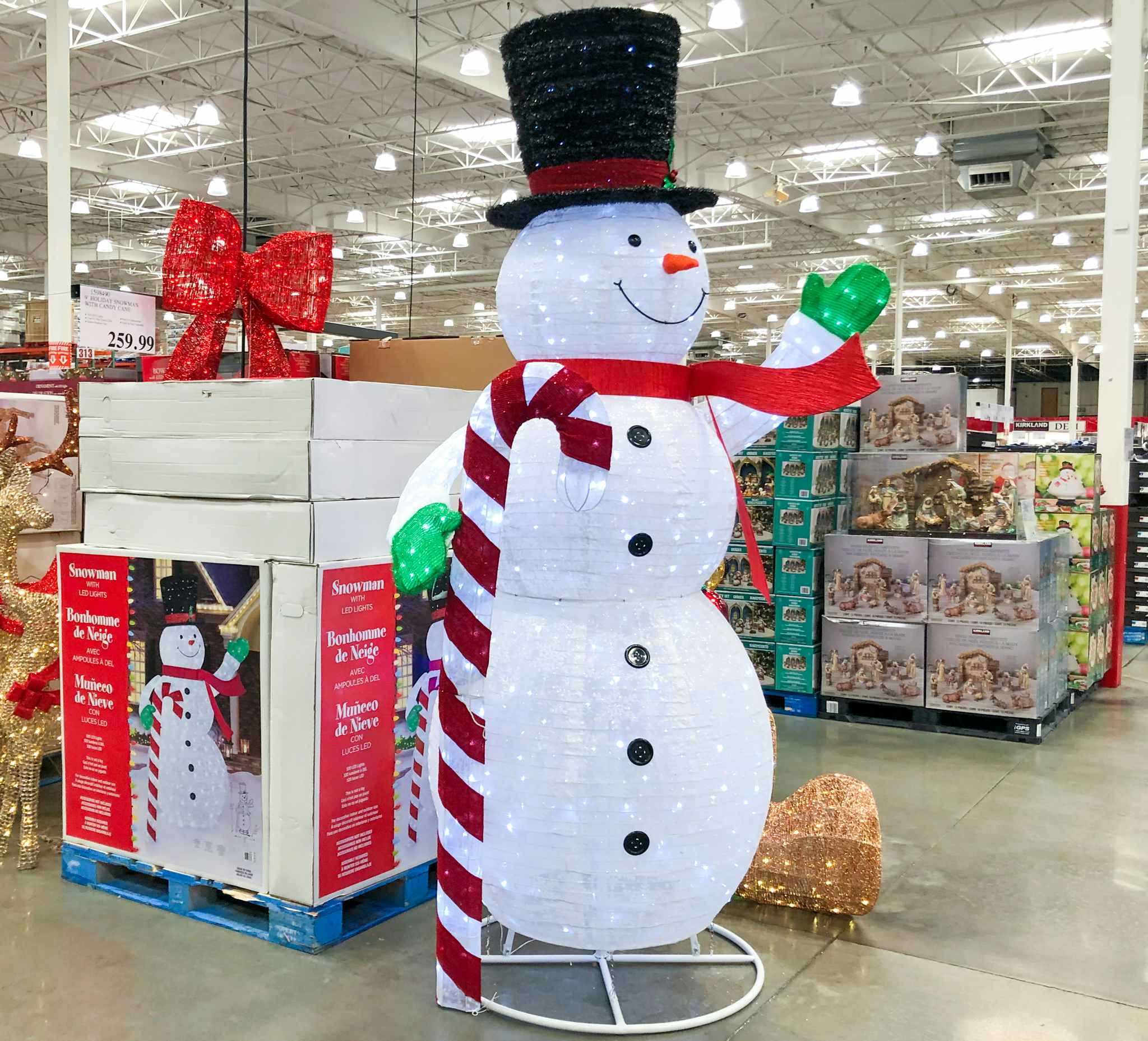 pop up snowman with cane at costco