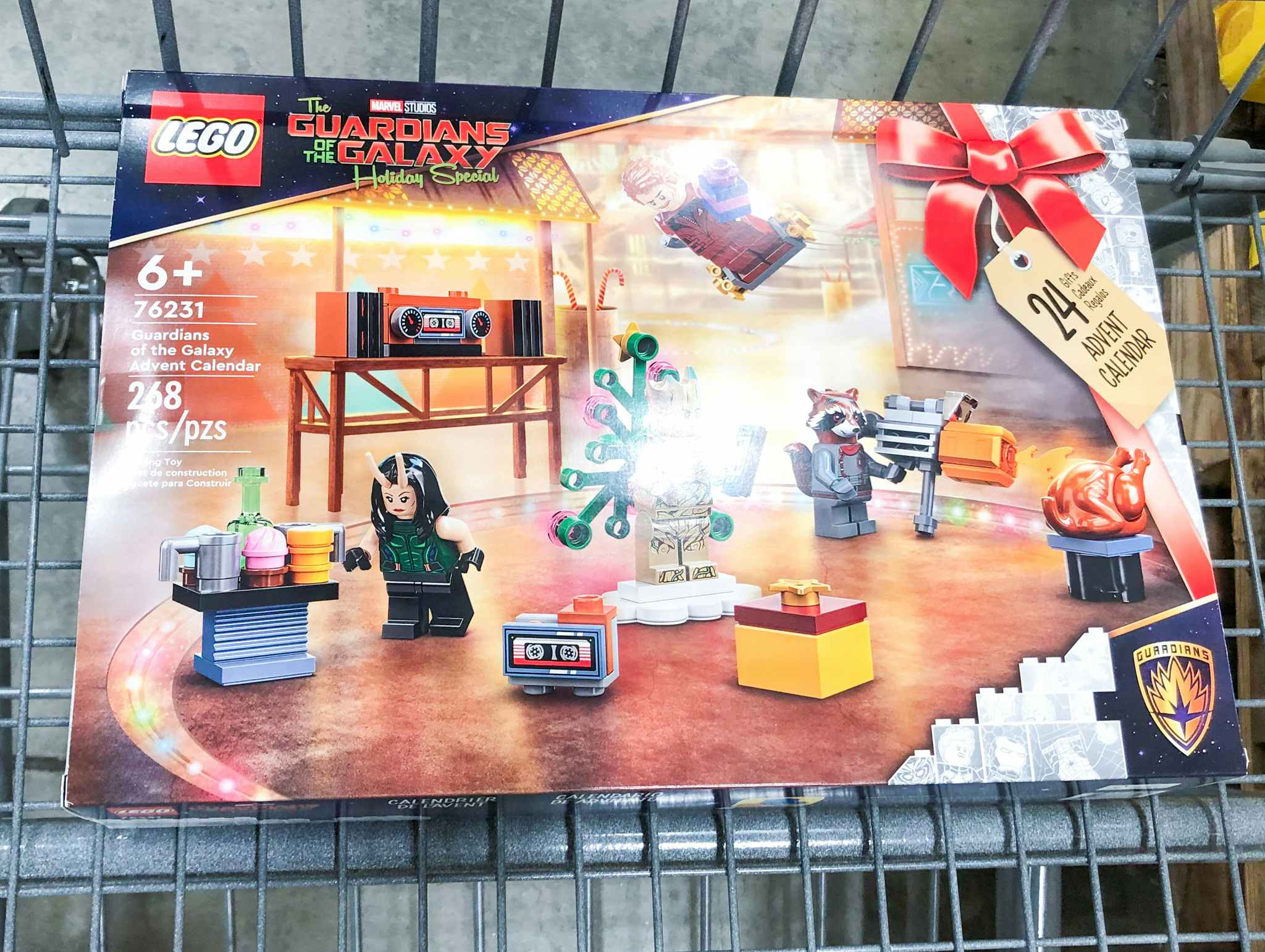lego marvel the guardian of the galaxy advent calendar in a cart