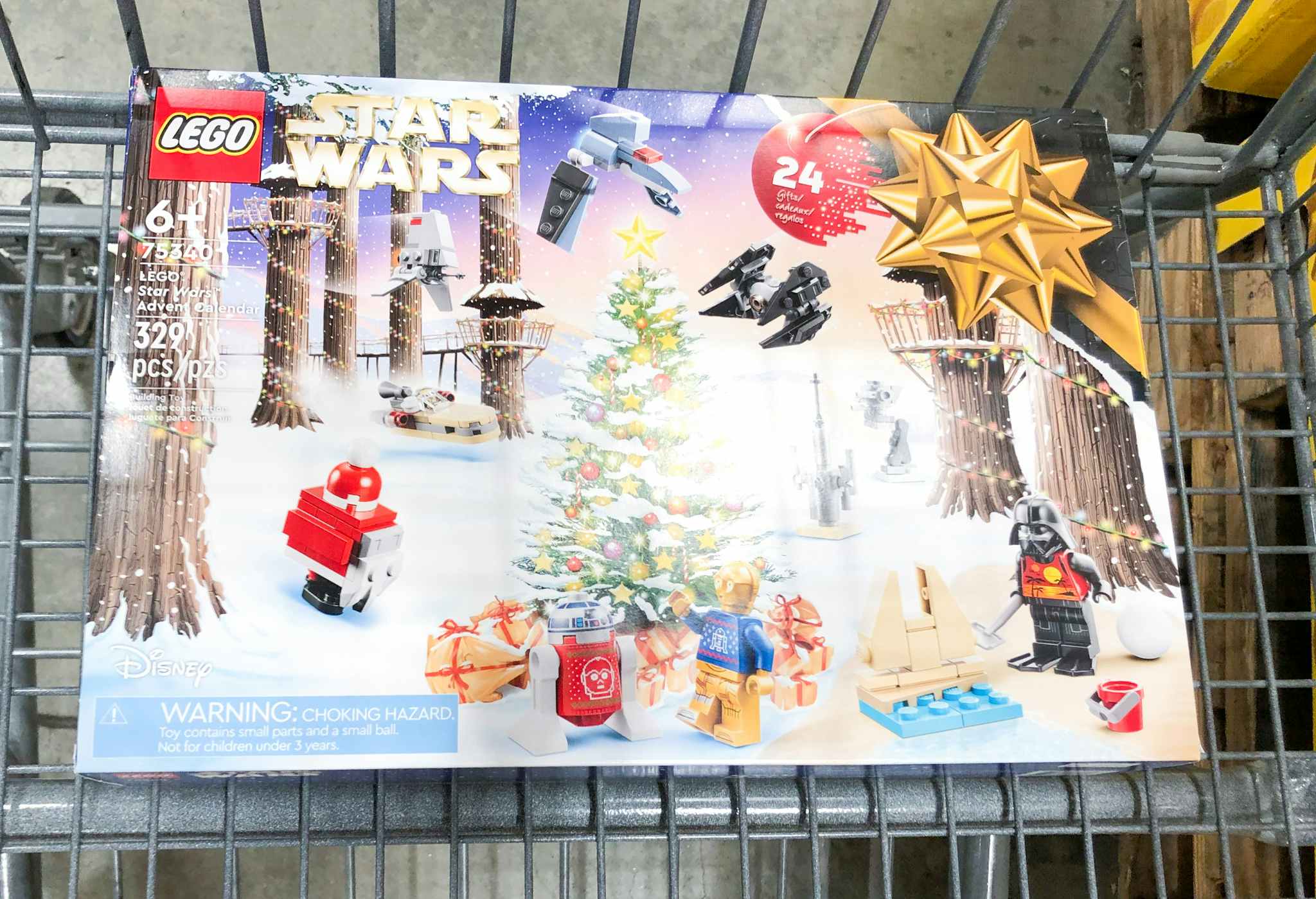 lego star wars advent calendar in a cart