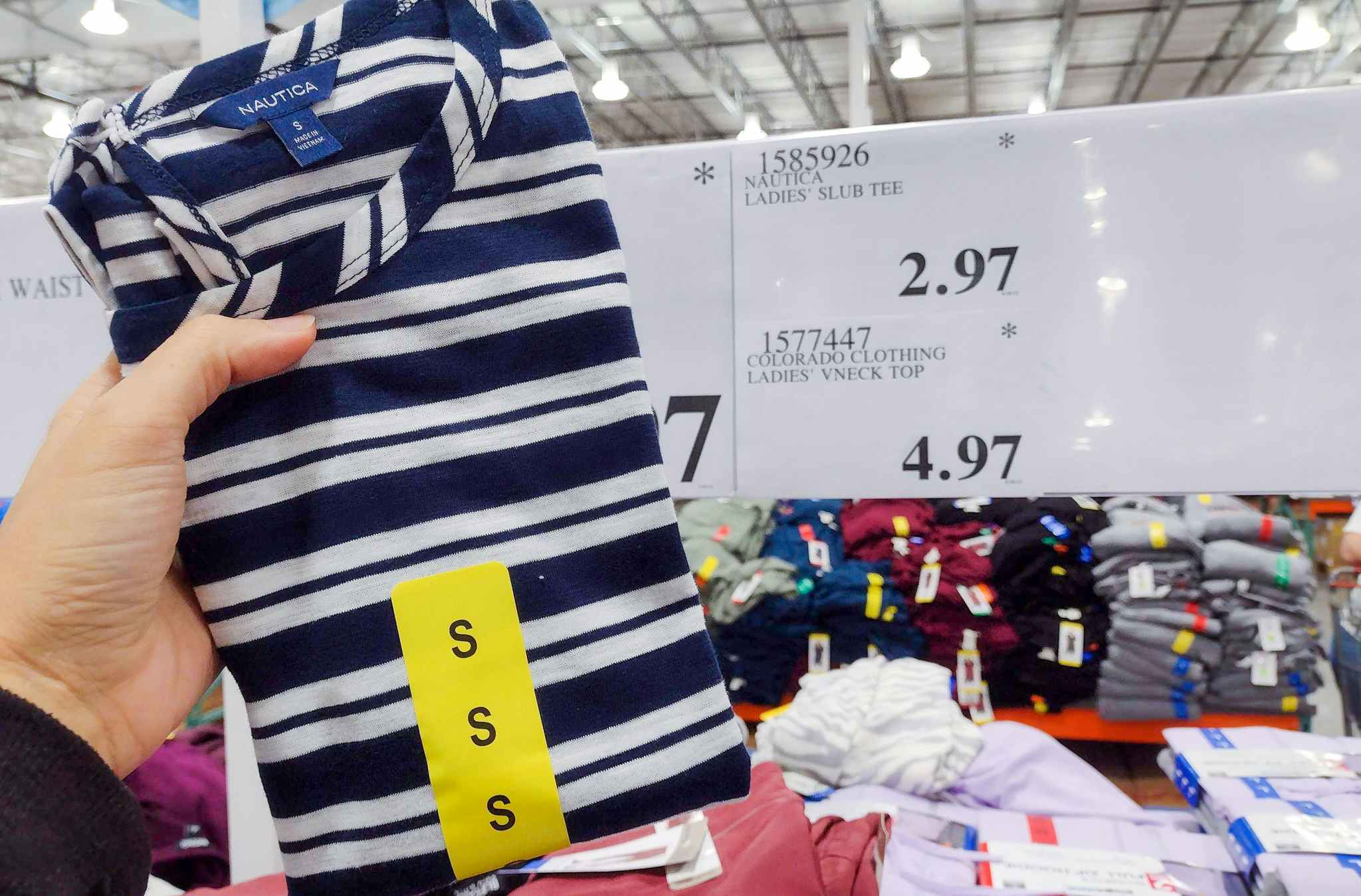 stripe tee shirt at costco