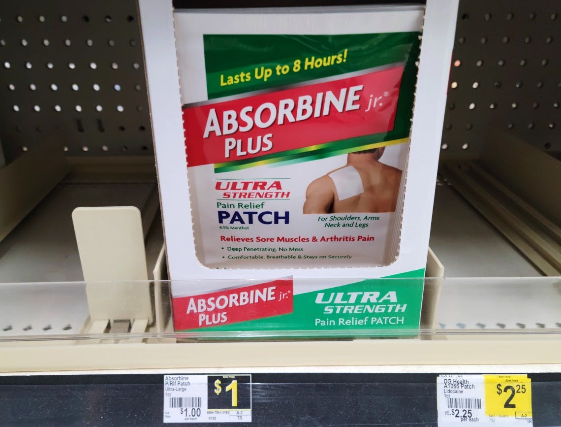 Absorbine Jr. Plus Pain Relief Patches, Only 0.63 at Dollar General