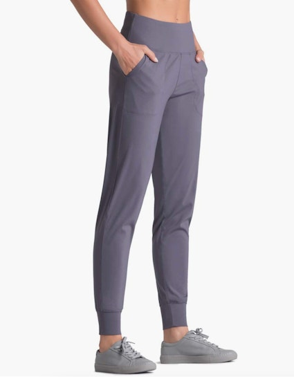 Dragon Fit Women's High Waist Joggers with Pockets in Vintage Purple