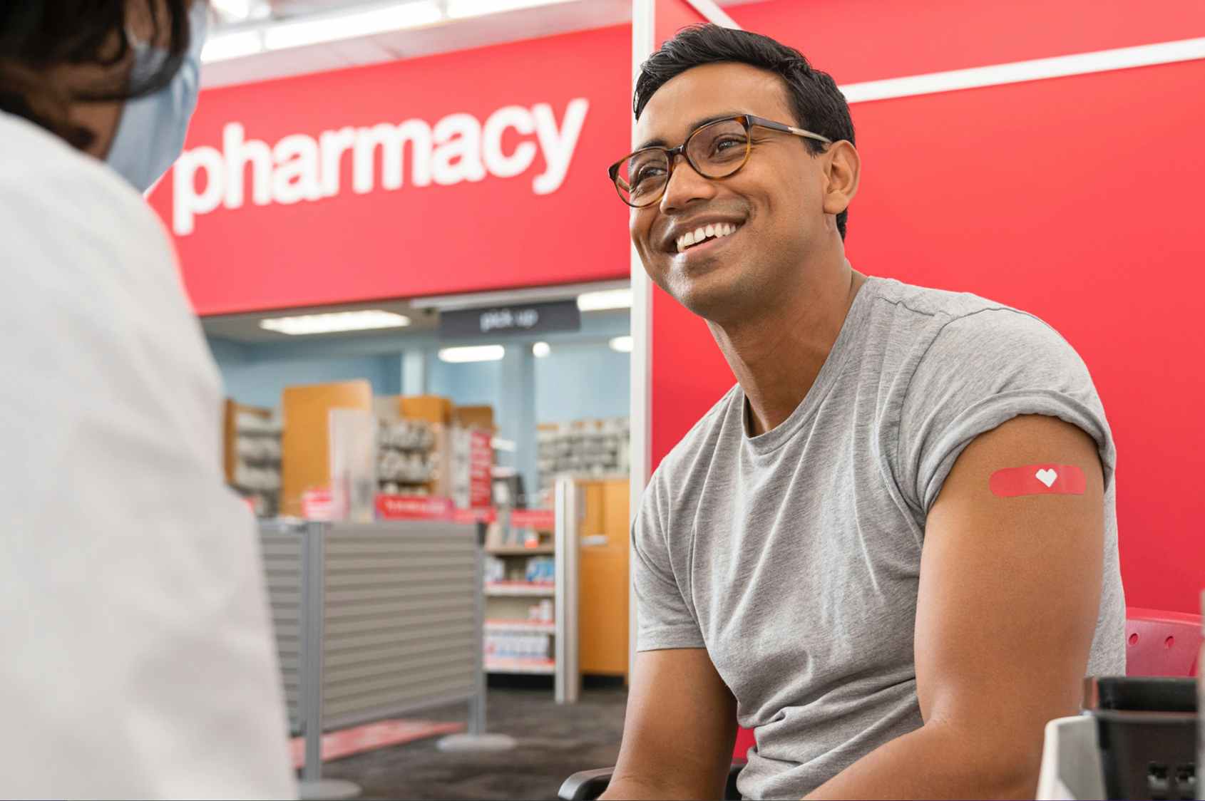 person at pharmacy who just received flu vaccine at cvs