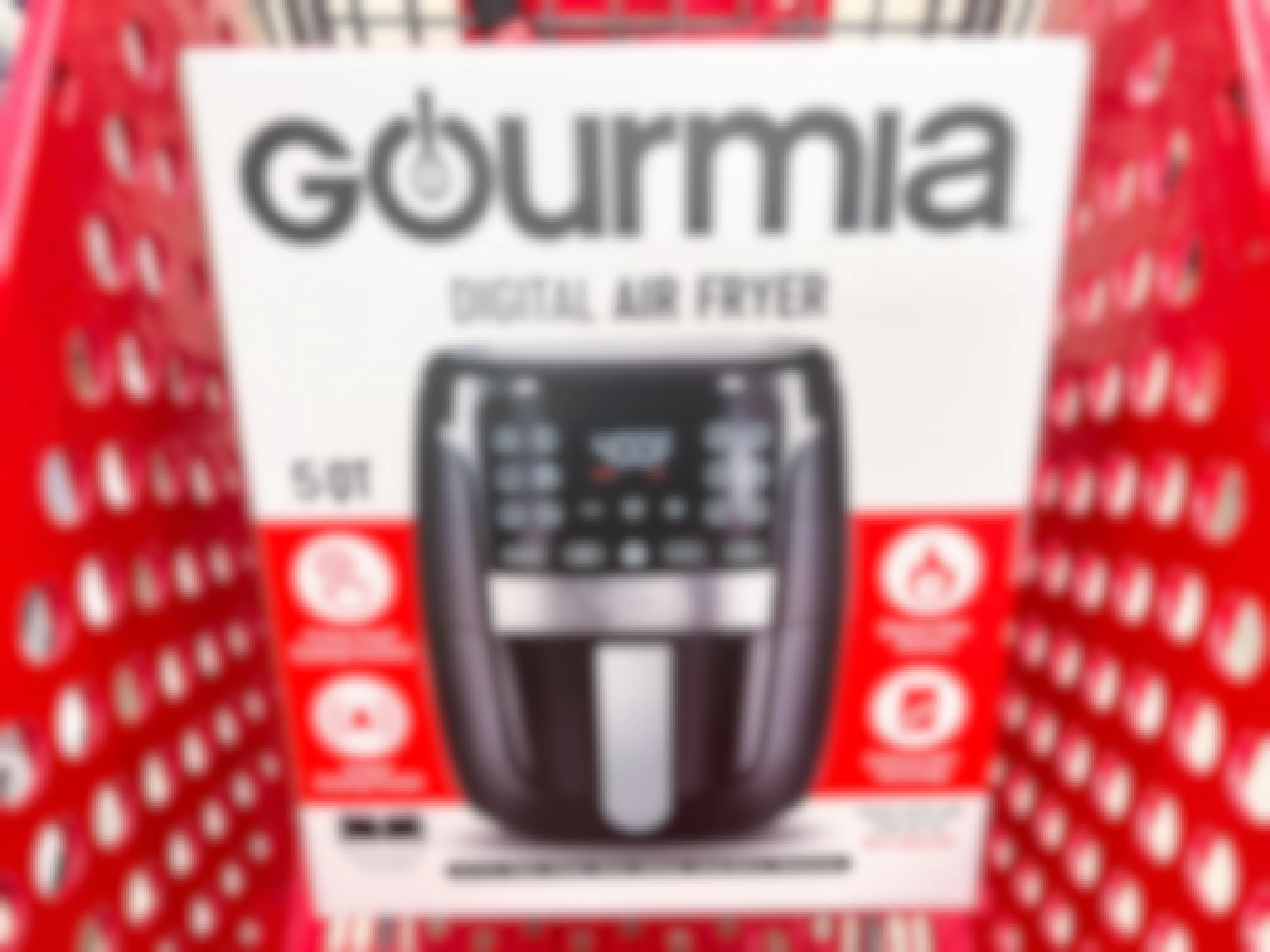 a gourmia 5-quart digital air fryer in a target cart
