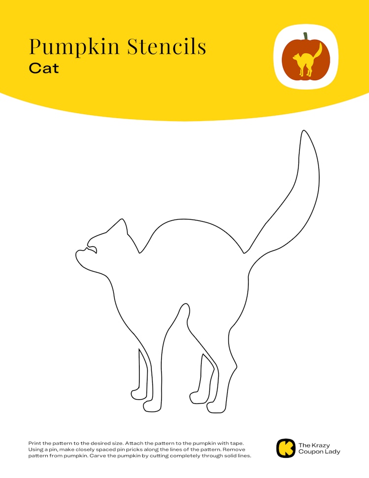 cat pumpkin stencils printable