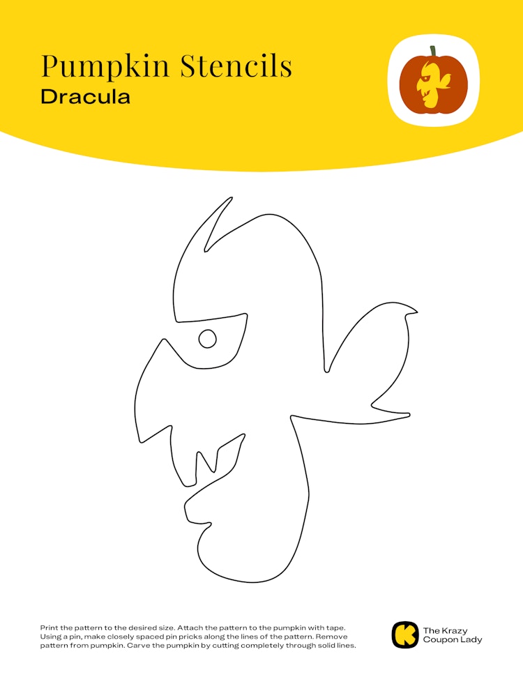 dracula pumpkin stencils printable