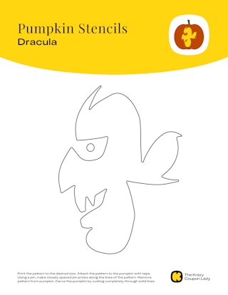 dracula pumpkin stencils printable