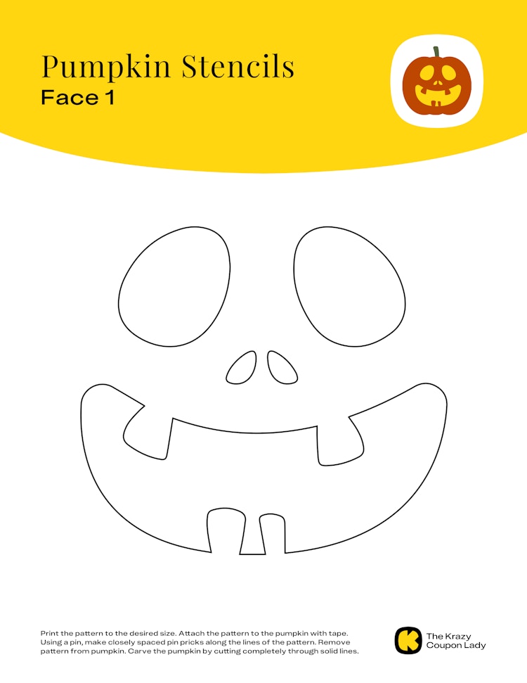 face pumpkin stencils printable