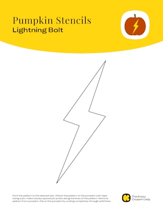 lighting bolt pumpkin stencils printable