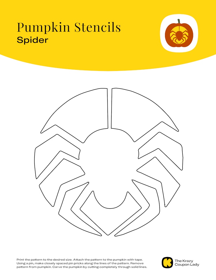 spider pumpkin stencils printable