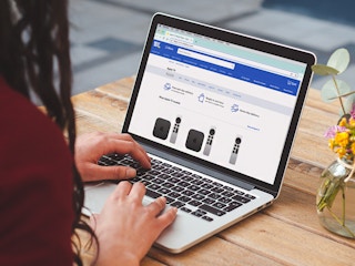 person shopping for apple tv streaming devices on best buy website