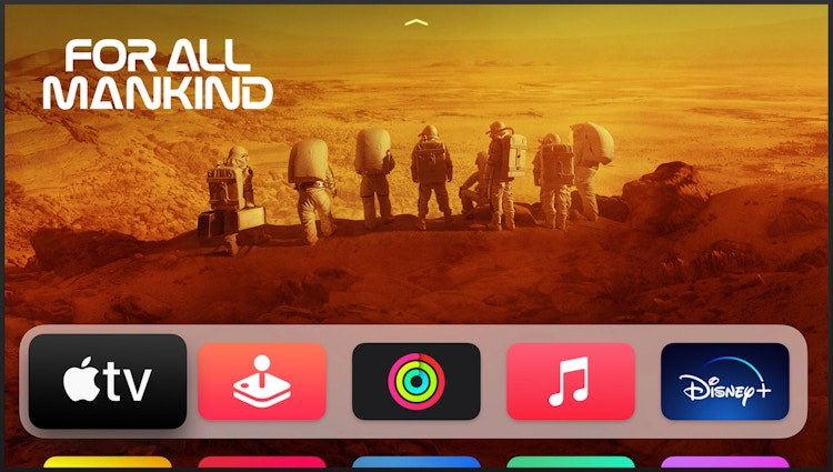 smart tv showing for all mankind show and apps