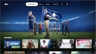 apple tv screen with ted lasso show featured