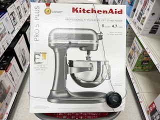 box of KitchenAid mixer at Target