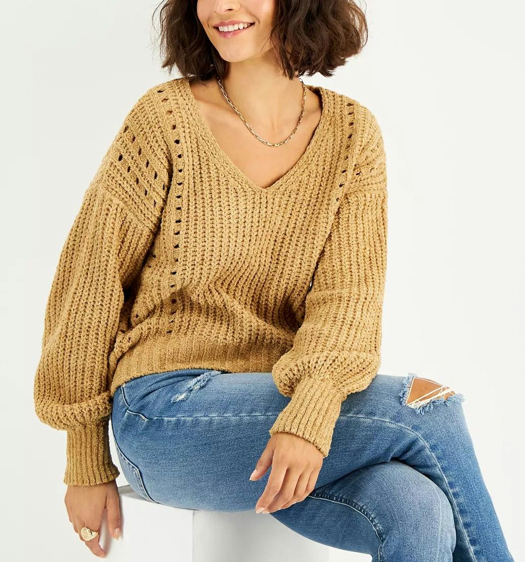 macys yellow sweater