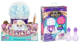 A Magic Mixies Crystal Ball and Refills on a white background