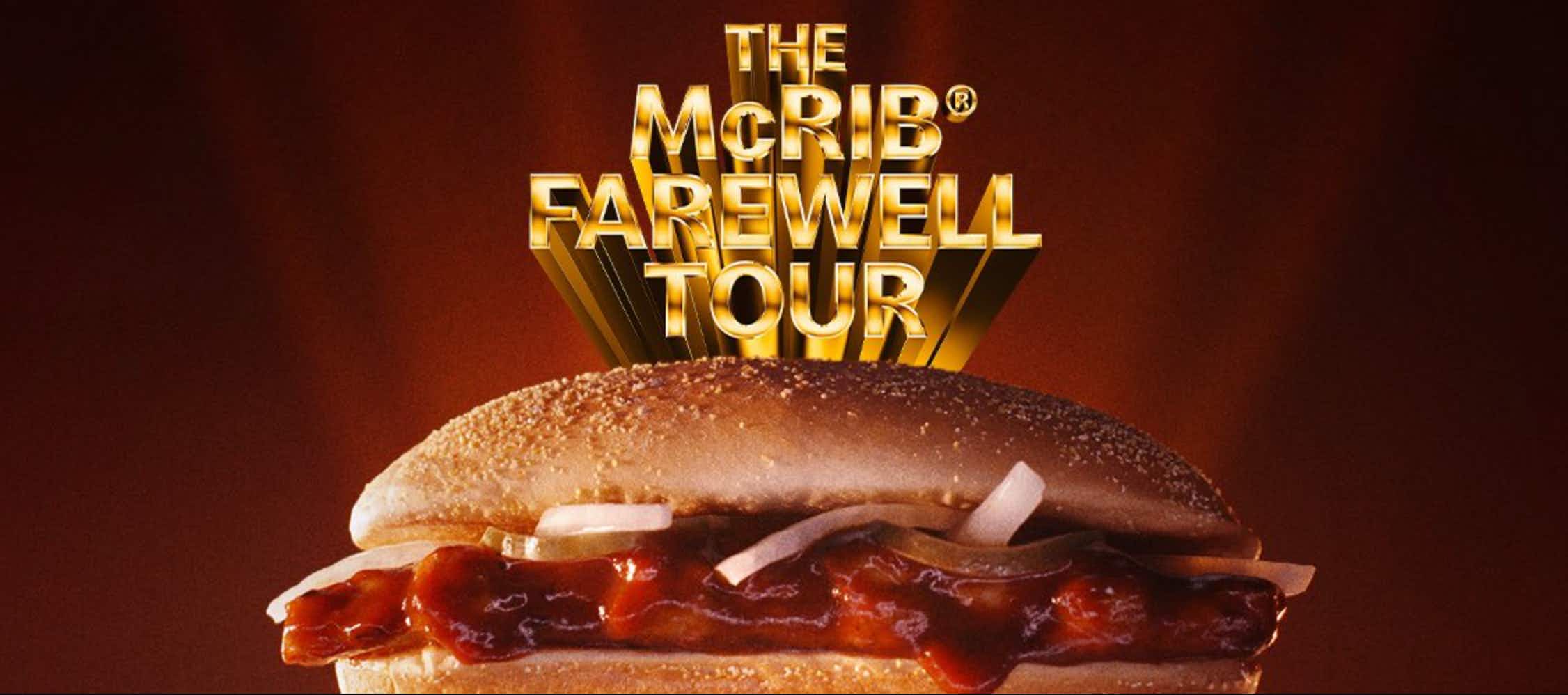 McDonald's imagery for the McRib farewell tour 2022