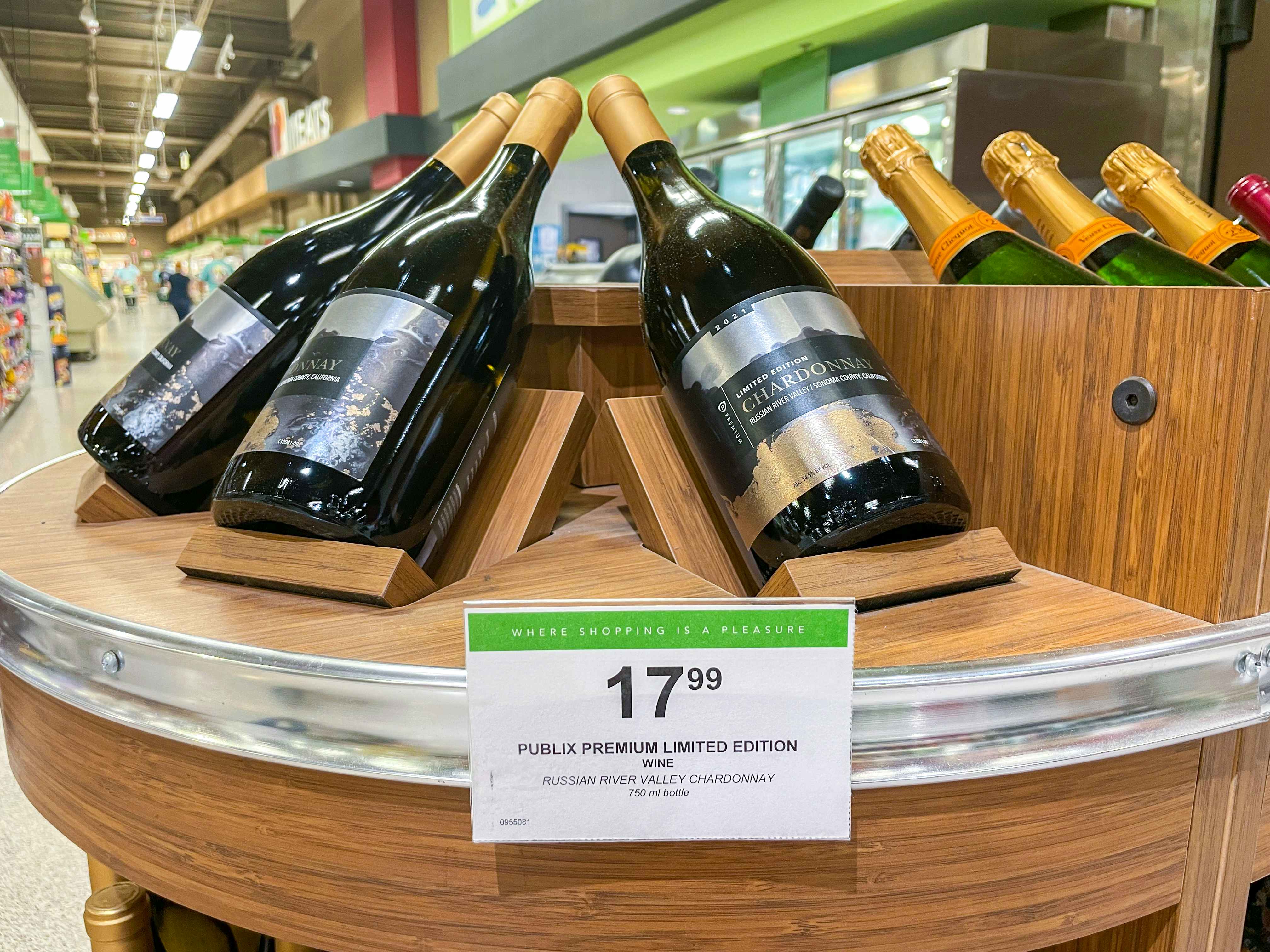 A Publix premium wine display
