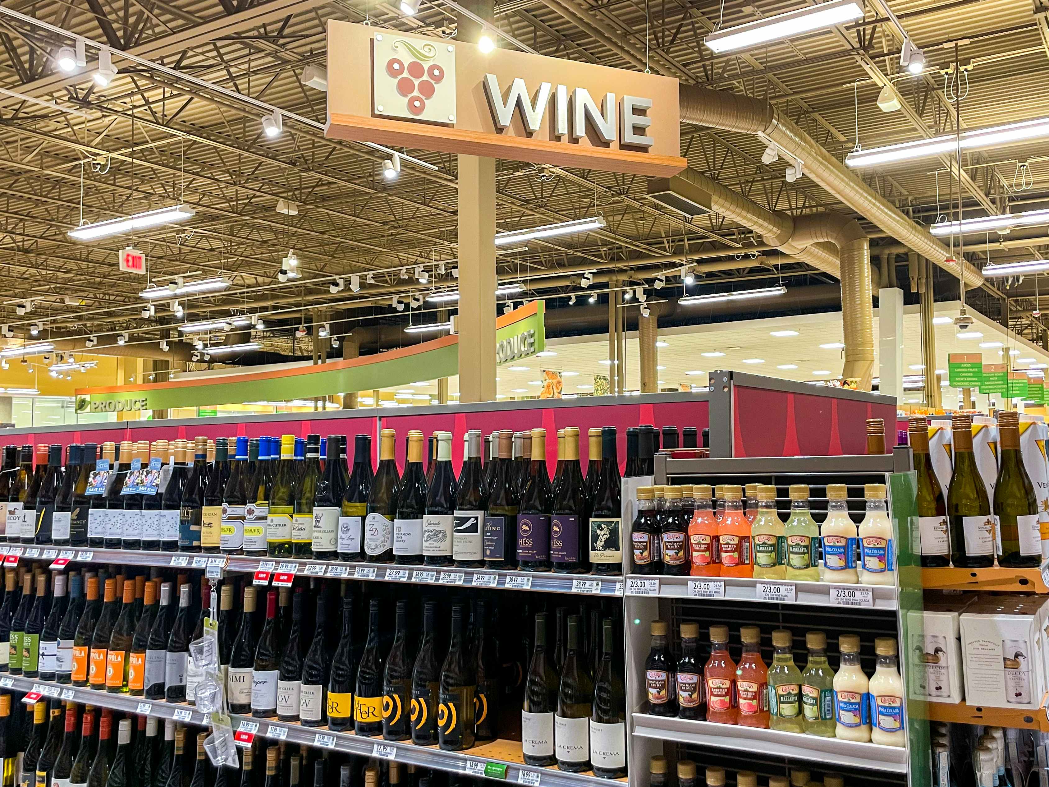 The wine section at Publix