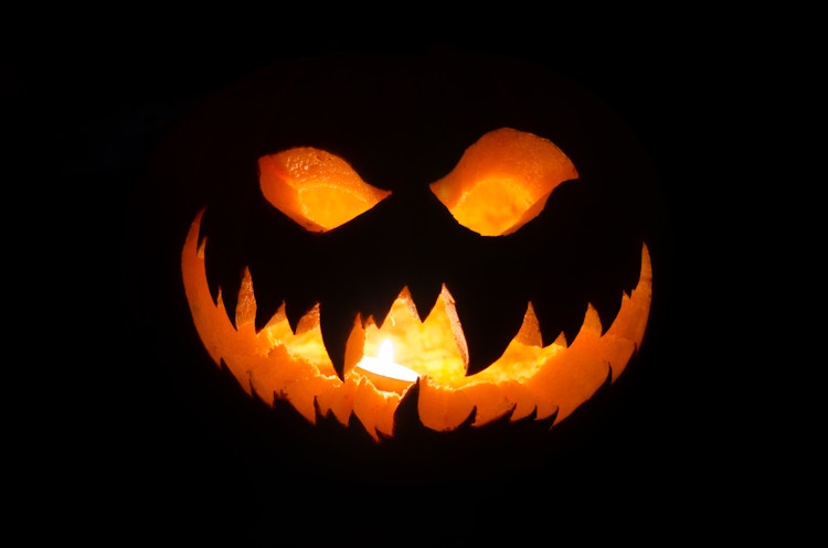 Scary pumpkin face.