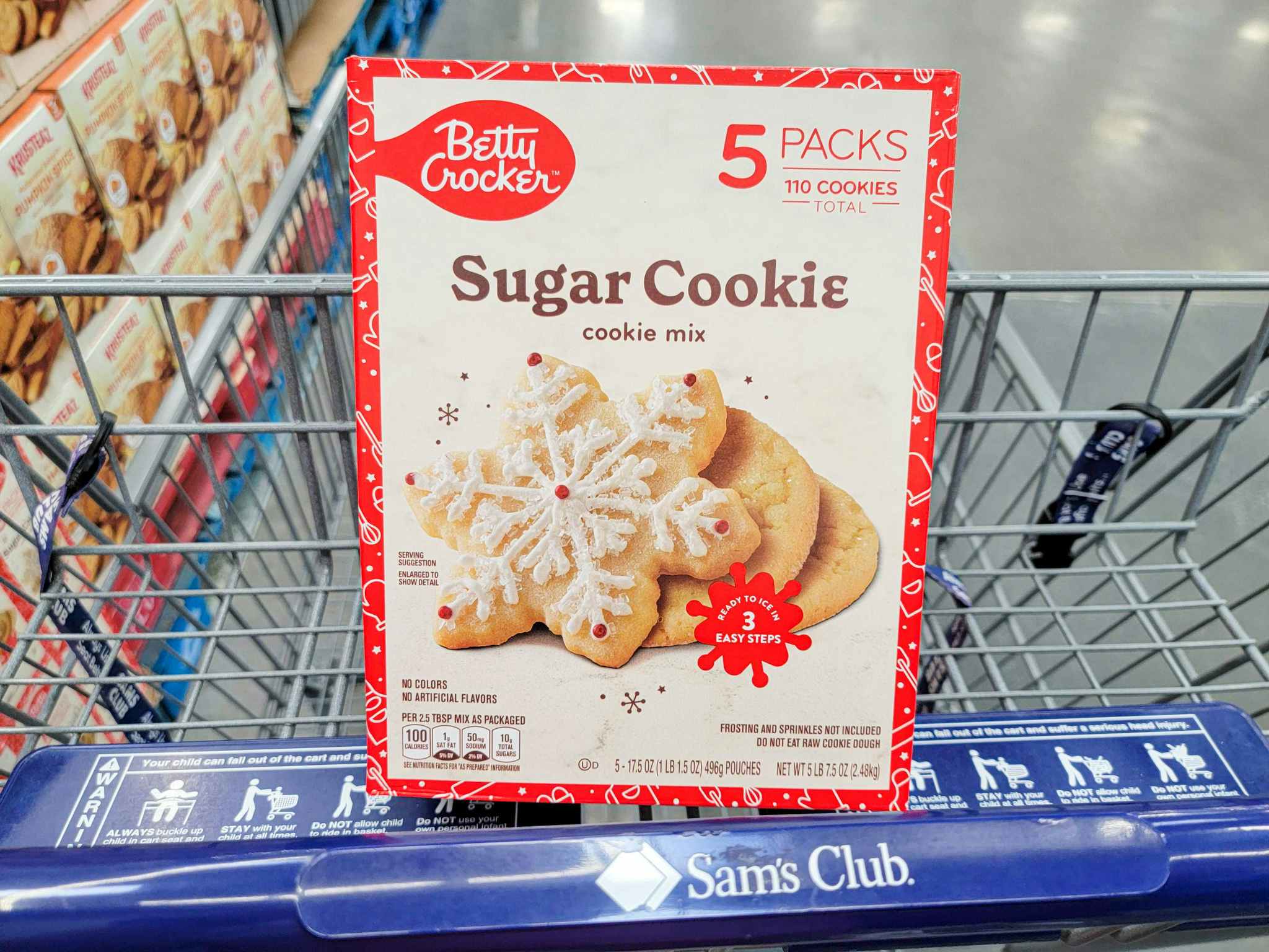 betty crocker sugar cookie mix in a cart