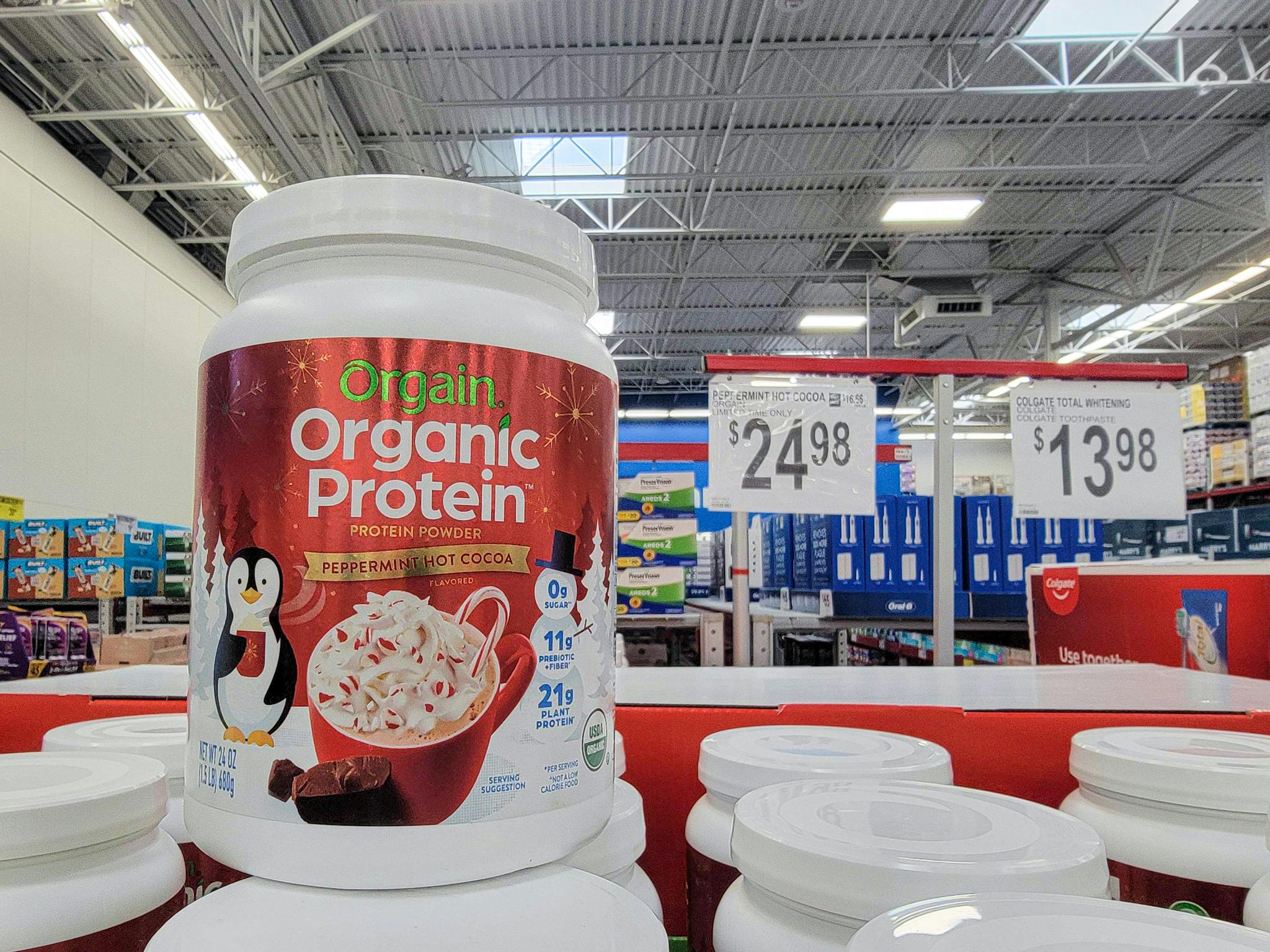 New at Sam's Club Peppermint Hot Cocoa Protein Powder The Krazy Coupon Lady