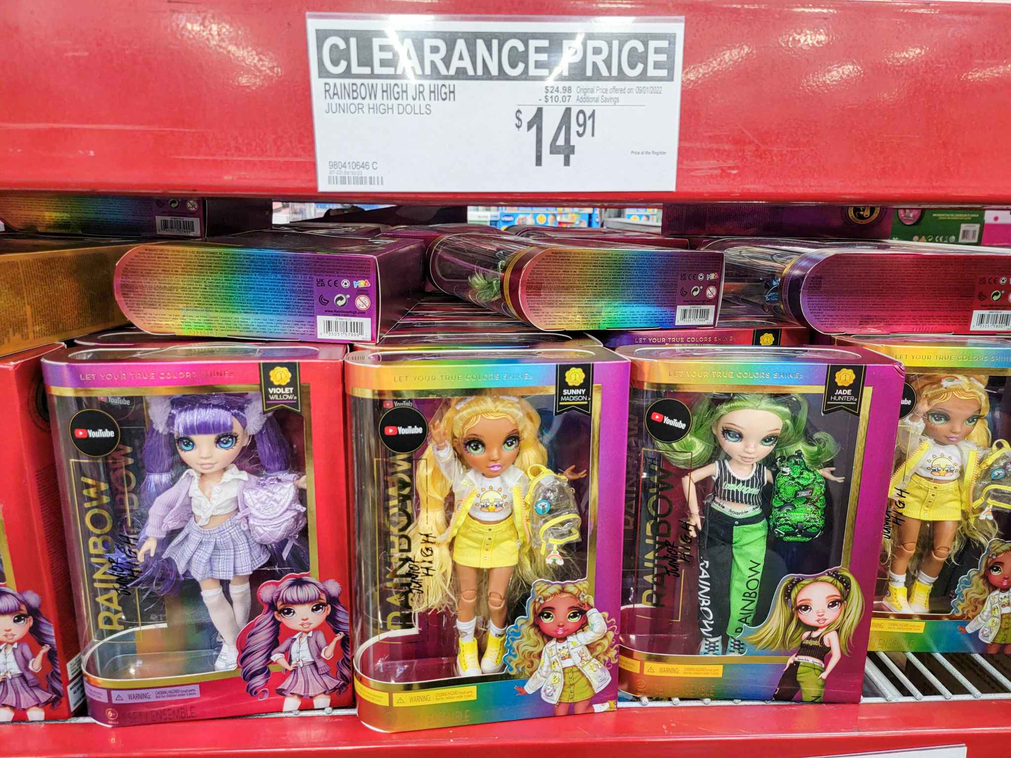 rainbow high dolls with clearance tag for 14.91