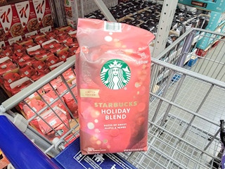 bag of starbucks holiday blend coffee