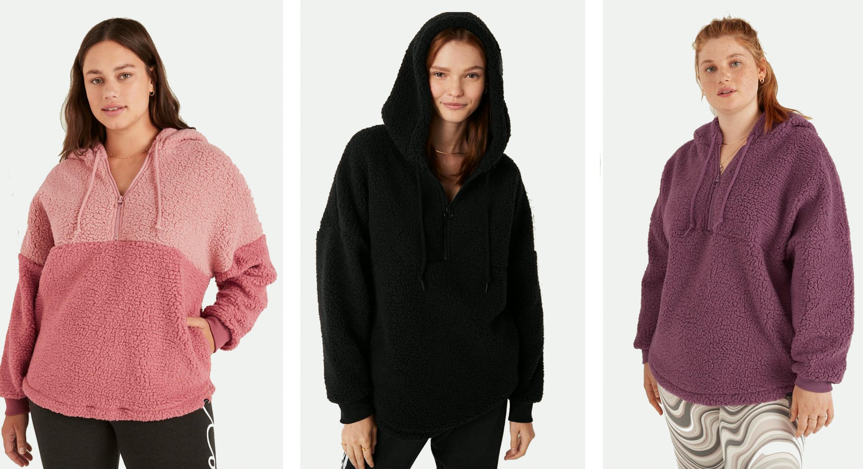 pink sherpa pullover walmart