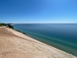 large sand dune off lake michigan