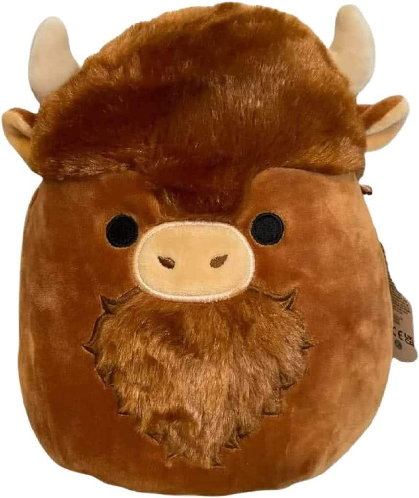 brown Squishmallow 14" Dunkie the Highland Cow Plush Toy