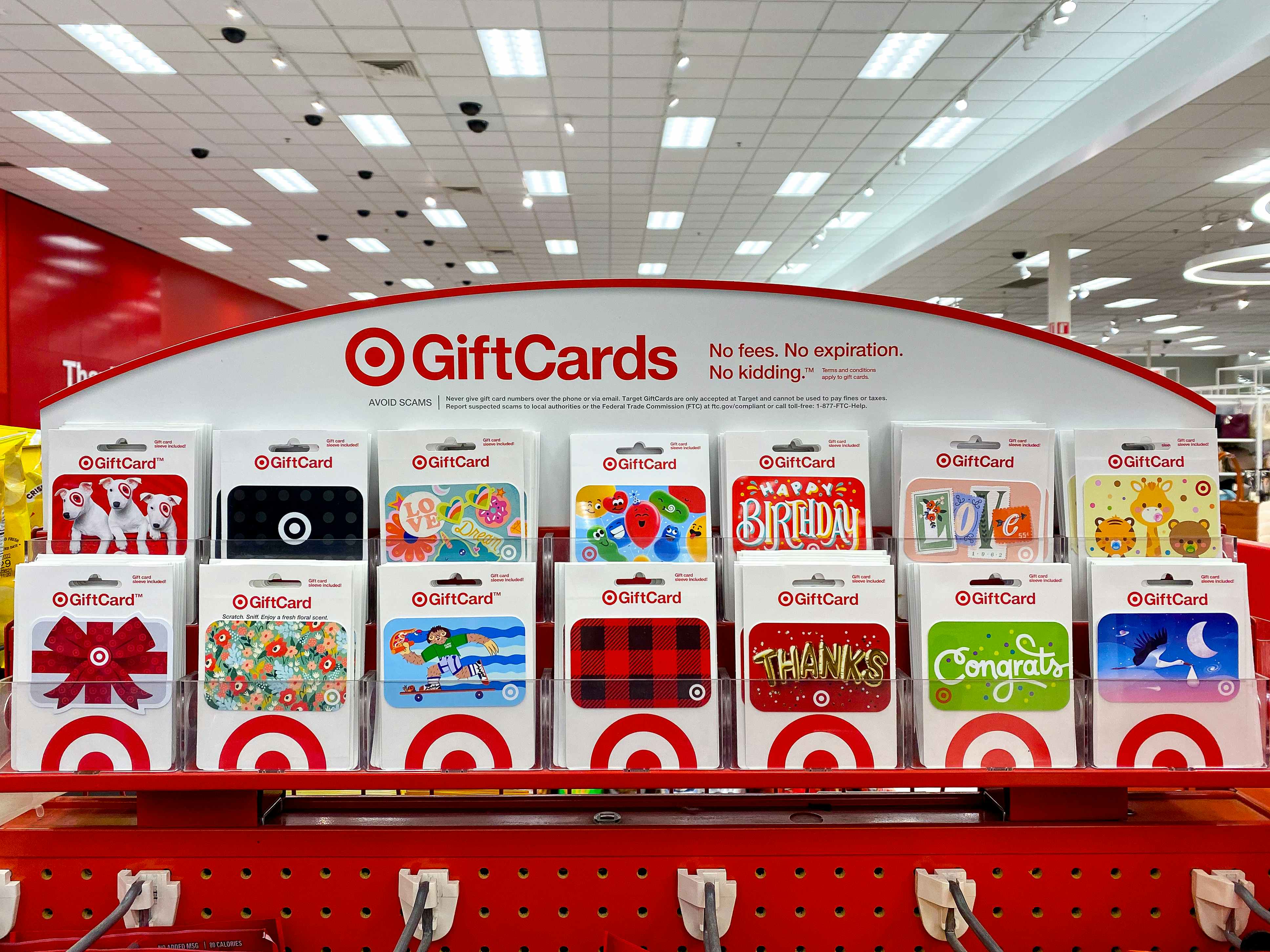 target gift cards on display at store checkout
