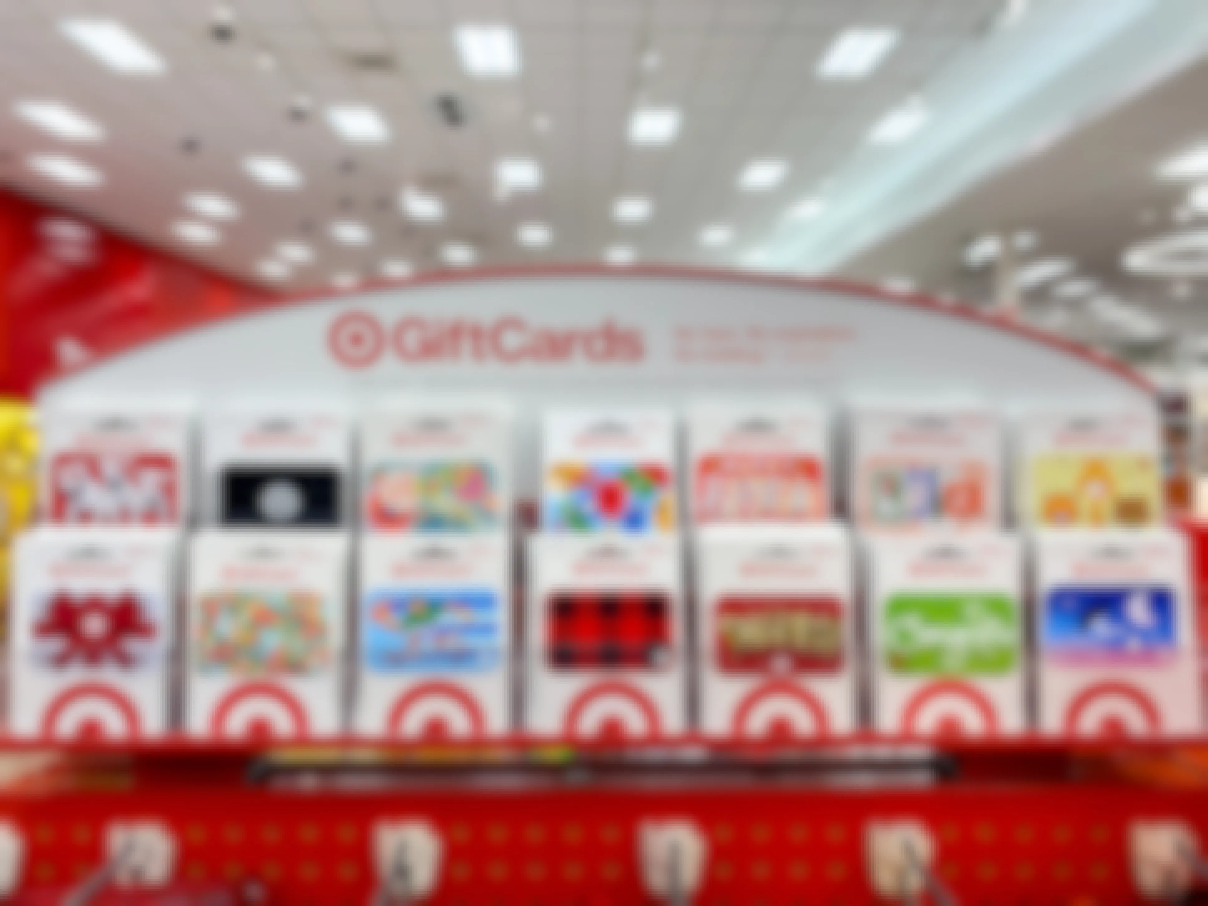 target gift cards on display at store checkout