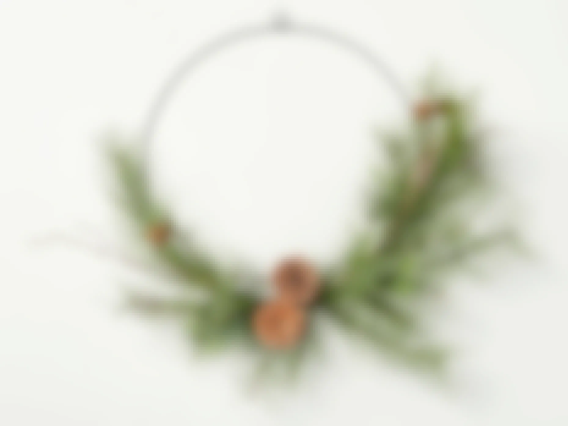 Hearth and Hand by Magnolia Holiday Pine Sprigs Seasonal Faux Asymmetrical Wire Wreath
