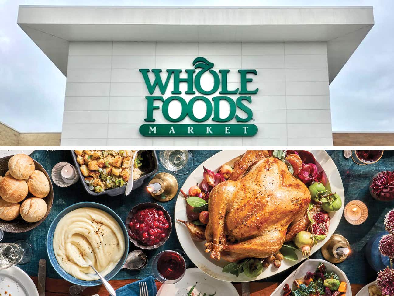 whole foods market store and thanksgiving holiday meals
