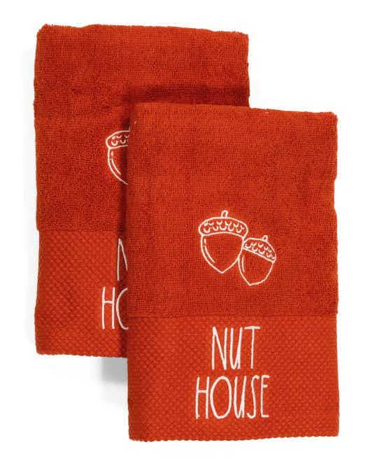 tj maxx rae dunn nut house hand towels 