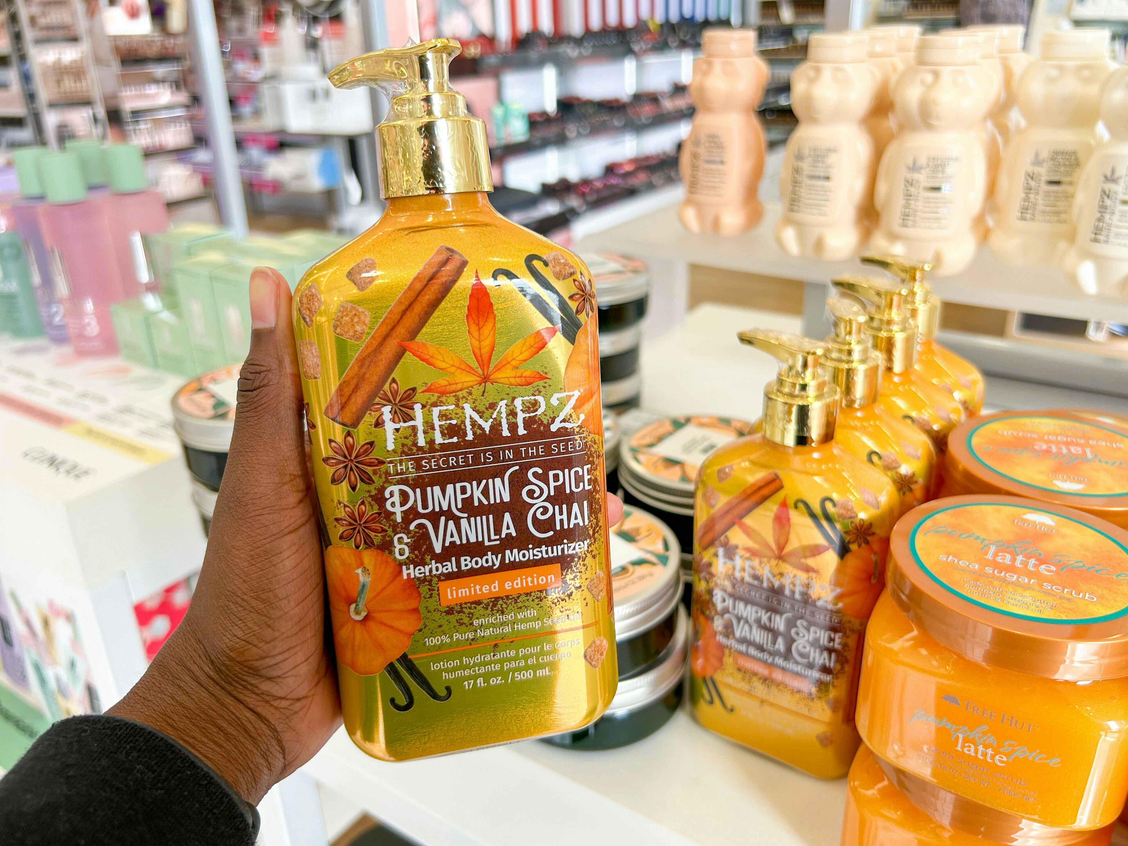 someone holding a hempz in ulta