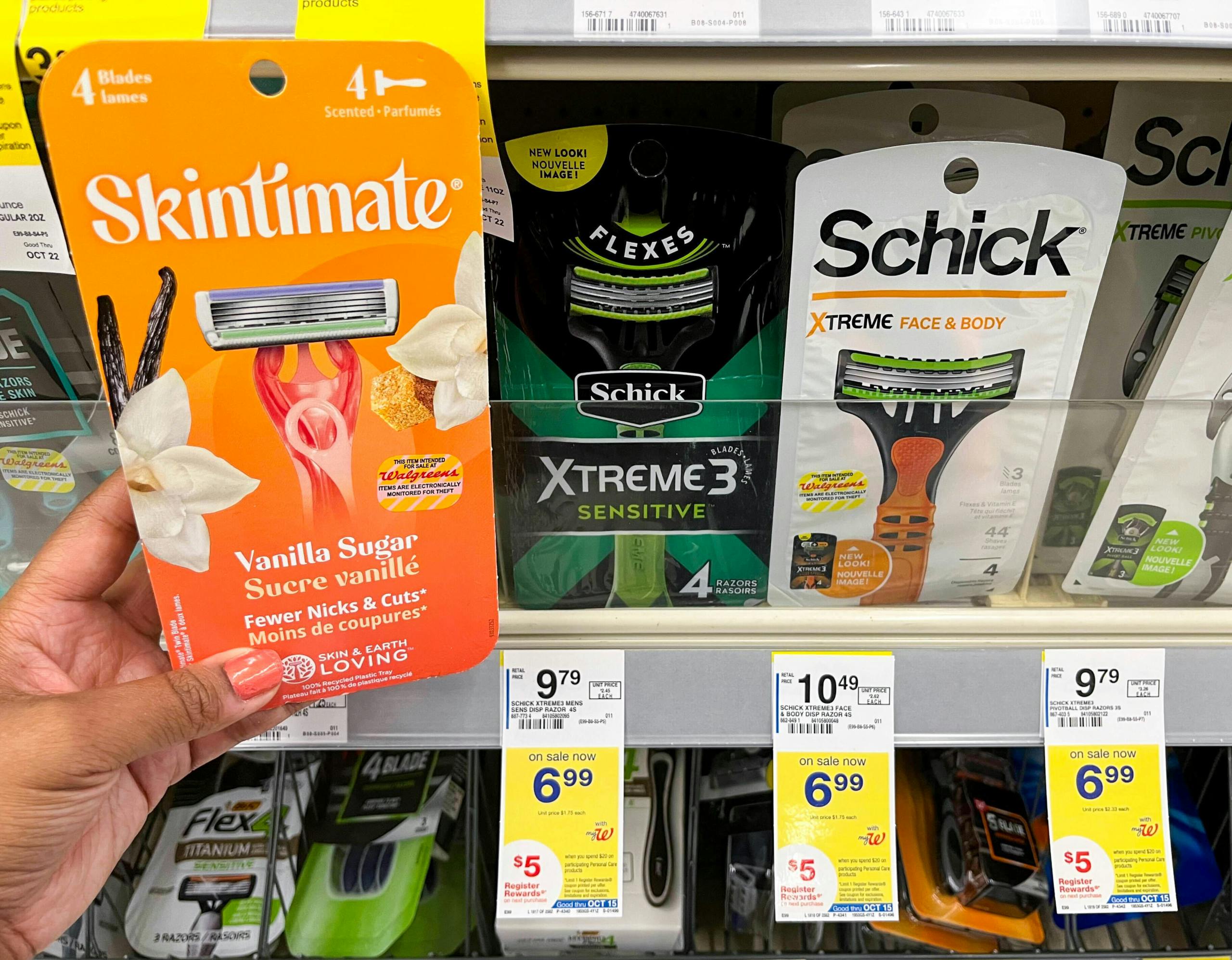Schick or Skintimate Razor, Only 2.99 at Walgreens The Krazy Coupon Lady