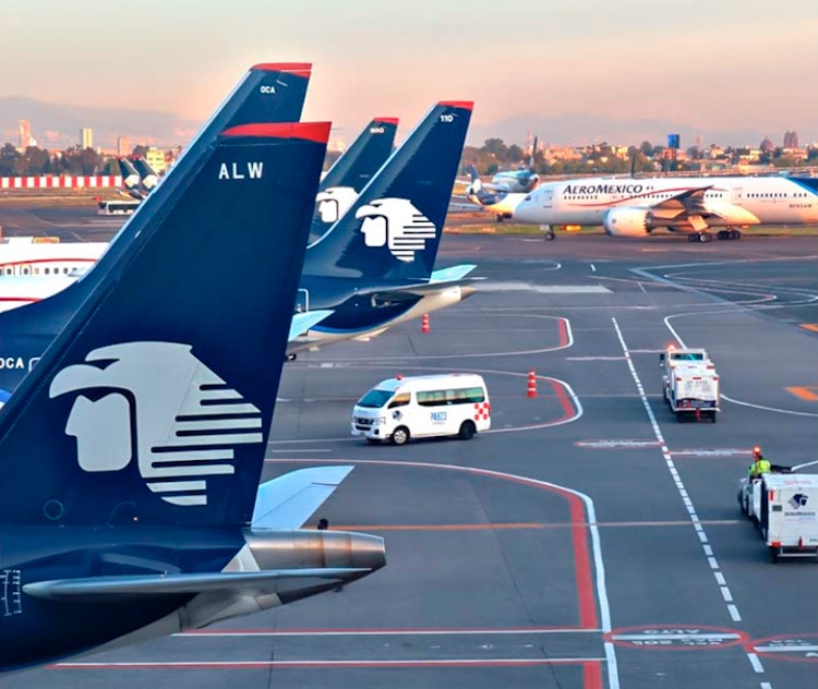 Aeromexico planes on the tarmac