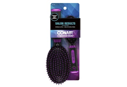 2 Conair Hairbrush 2-Piece Sets