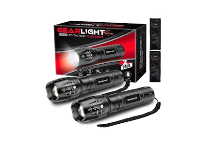 GearLight LED Flashlight 2-Pack