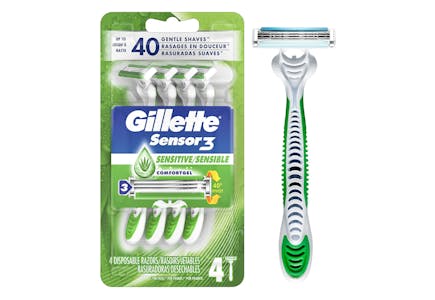 2 Gillette Disposable Razor 4-Pack