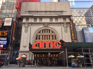amc theatre exterior entrance in city