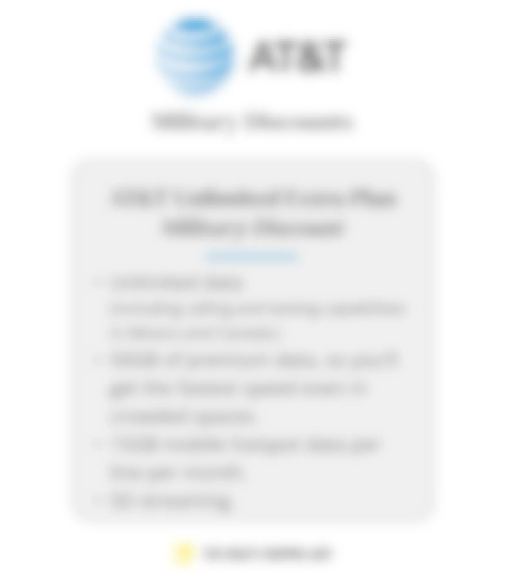at&t military discounts unlimited extra plan graphic