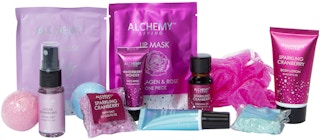 The Alchemy Living 12 days of Spa Advent Calendar items on a white background