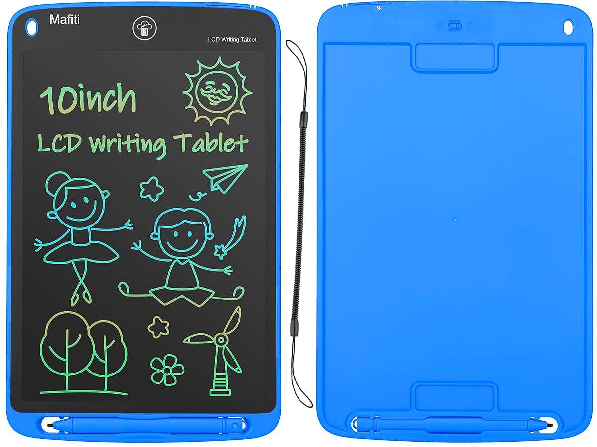 A LCD writing tablet with some drawings on it