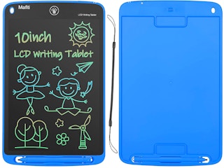 A LCD writing tablet with some drawings on it