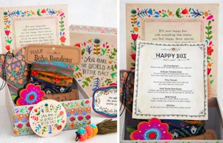 A Happy Box of Goodies and list of contents